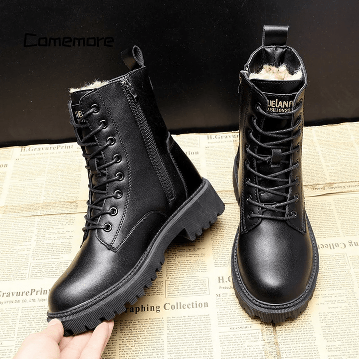 Sommerfeld™ | Elegante Winterstiefel aus schwarzem Leder
