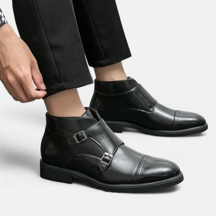 Alpenfeld | Herren Monk Strap Stiefeletten aus Premium-Ecopelle
