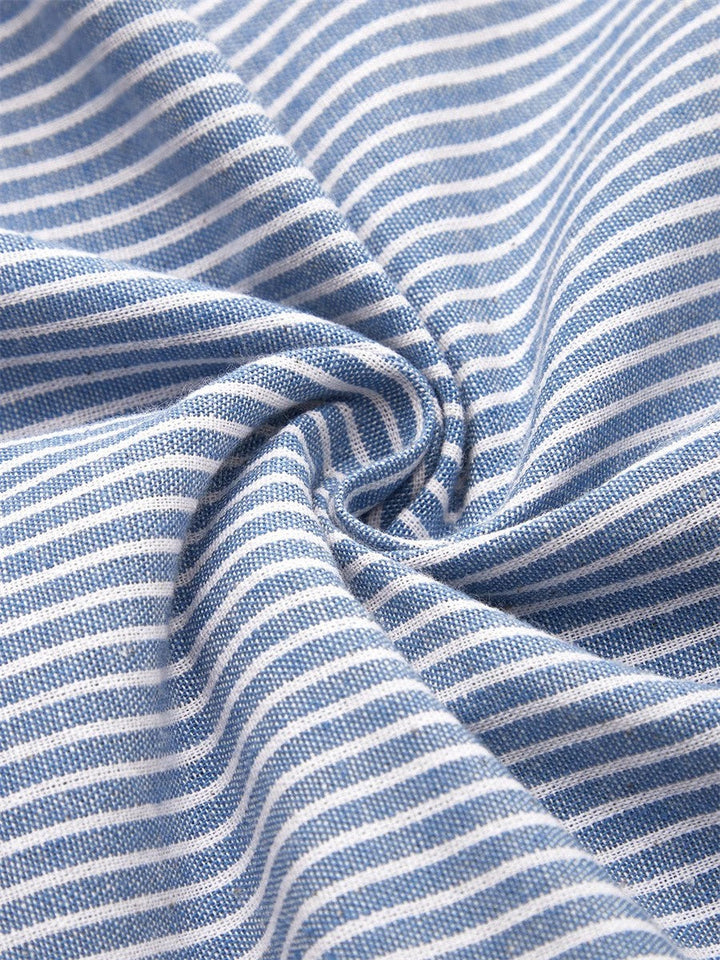 Aquelle™ - Elegantes Gestreiftes Midikleid mit Meeresinspirierter Note
