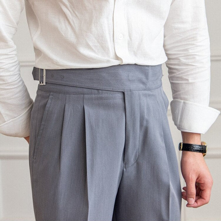 Alpenfeld | Ellis - Klassische Hose Mit Hoher Taille Und Schnallenverschluss Für Herren