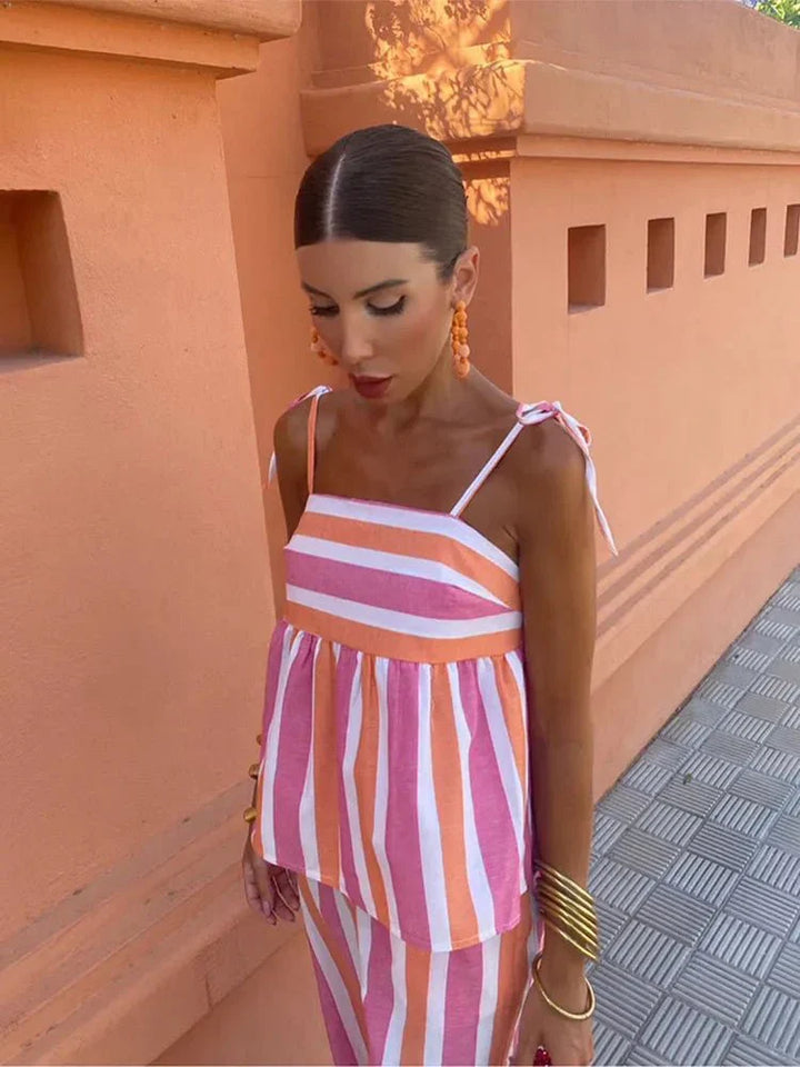 Sommerfeld | Gestreiftes Sommer-Set mit weiter Hose