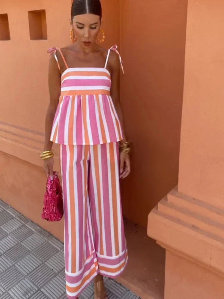 Sommerfeld | Gestreiftes Sommer-Set mit weiter Hose