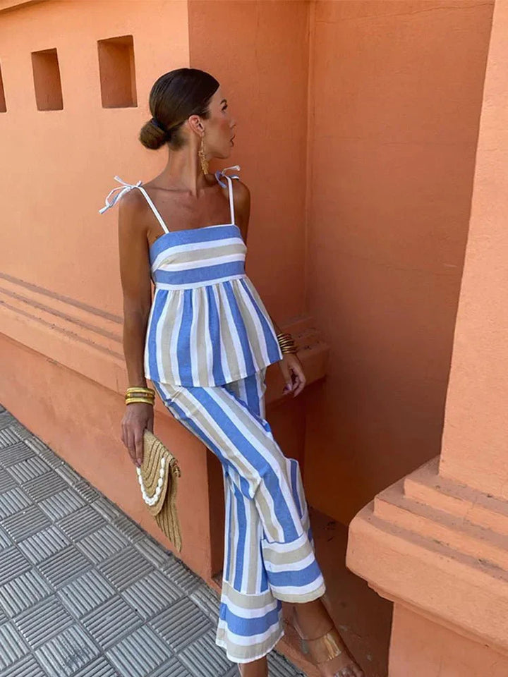Sommerfeld | Gestreiftes Sommer-Set mit weiter Hose