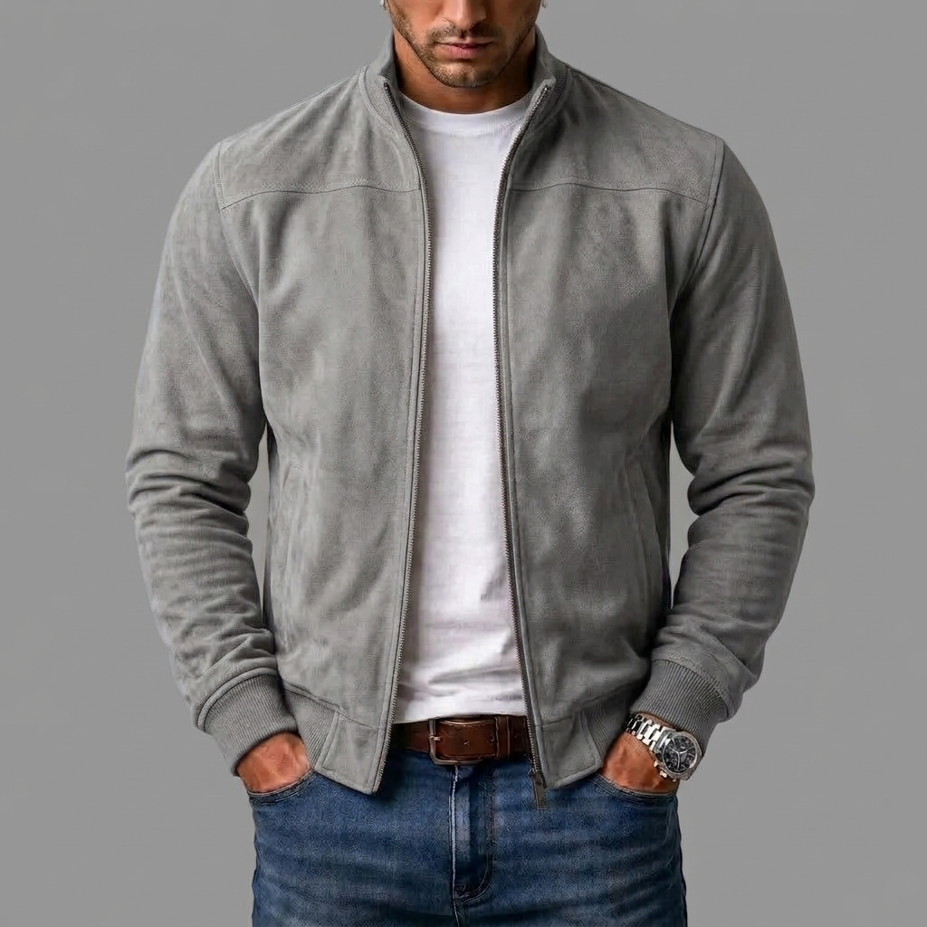 Alpenfeld | Elegante Wildleder-Bomberjacke für Herren (1 Kaufen, 1 GRATIS dazu)