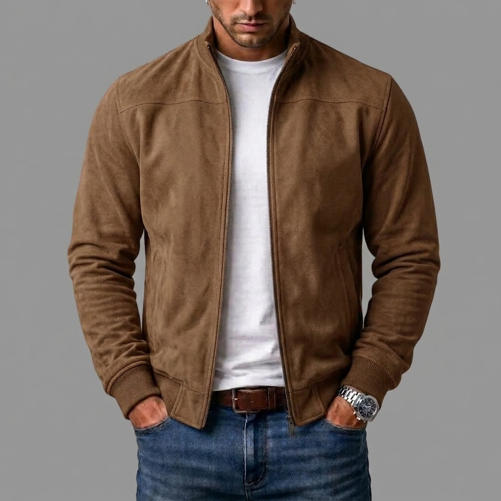 Alpenfeld | Elegante Wildleder-Bomberjacke für Herren (1 Kaufen, 1 GRATIS dazu)