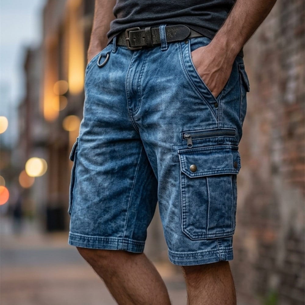 Sommerfeld | Funktionale Denim Cargo-Shorts (1 Kaufen, 1 GRATIS dazu)