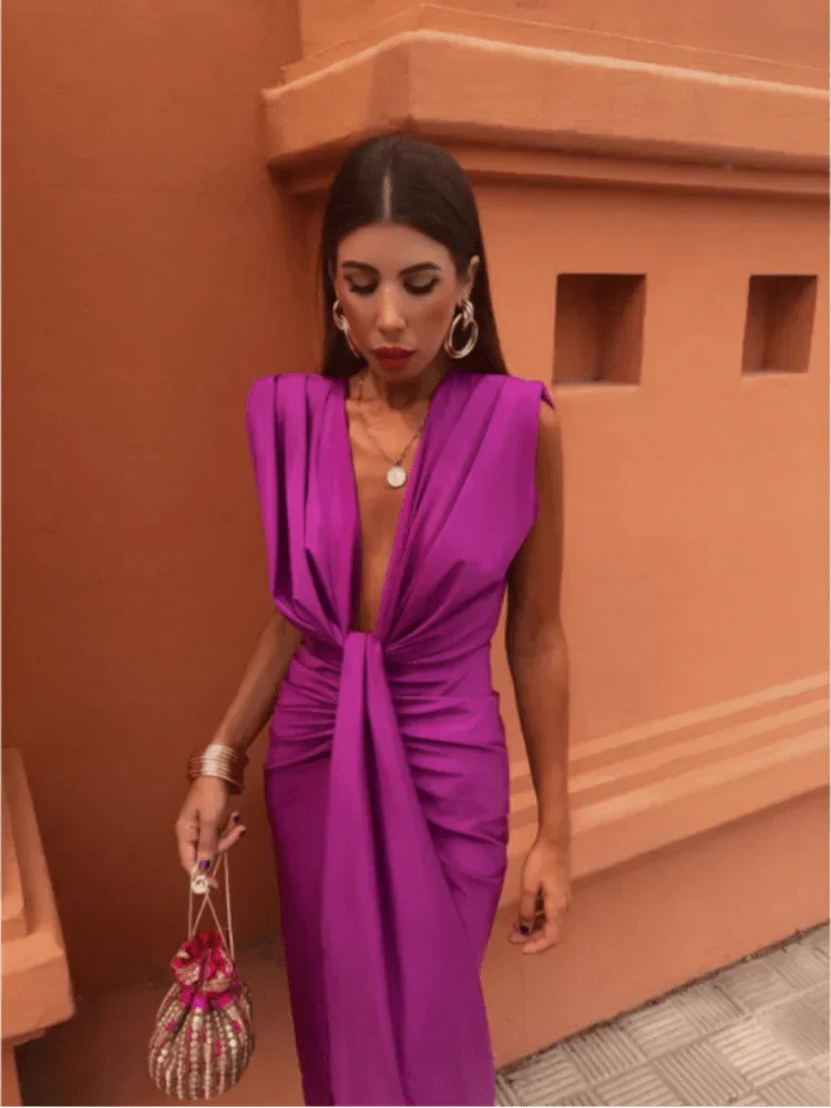 Sommerfeld | Elegantes Abendkleid mit tiefem V-Ausschnitt