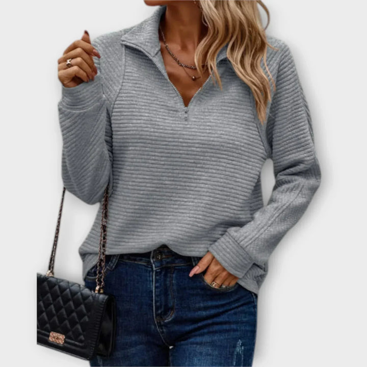 Alpenfeld | Eleganter Half-Zip Pullover für Damen (1 kaufen, 1 GRATIS dazu)