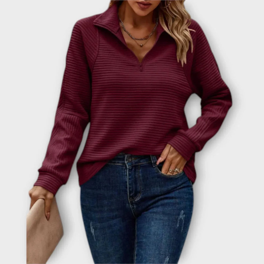 Alpenfeld | Eleganter Half-Zip Pullover für Damen (1 kaufen, 1 GRATIS dazu)