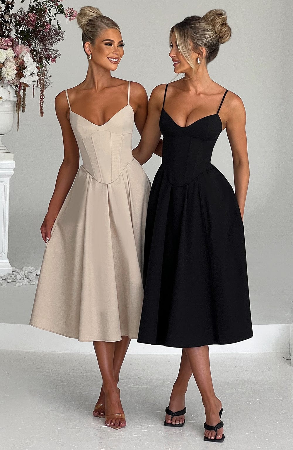 Sommerfeld | Elegantes Midi Kleid im Corset Stil