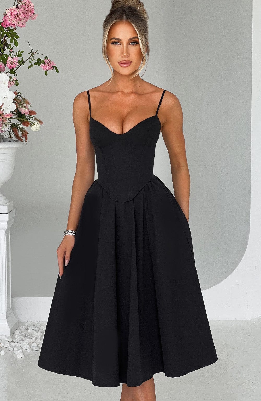 Sommerfeld | Elegantes Midi Kleid im Corset Stil