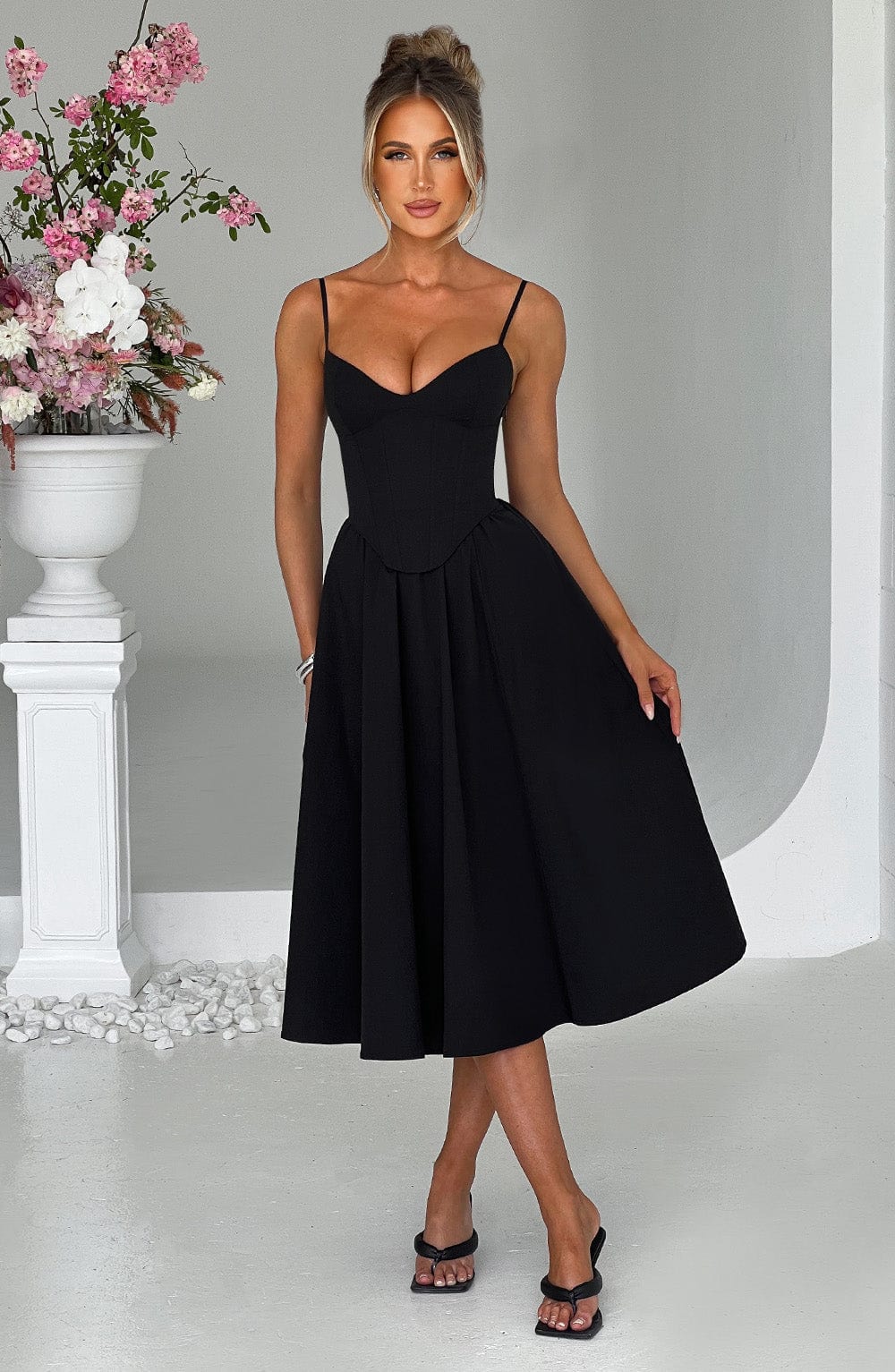 Sommerfeld | Elegantes Midi Kleid im Corset Stil