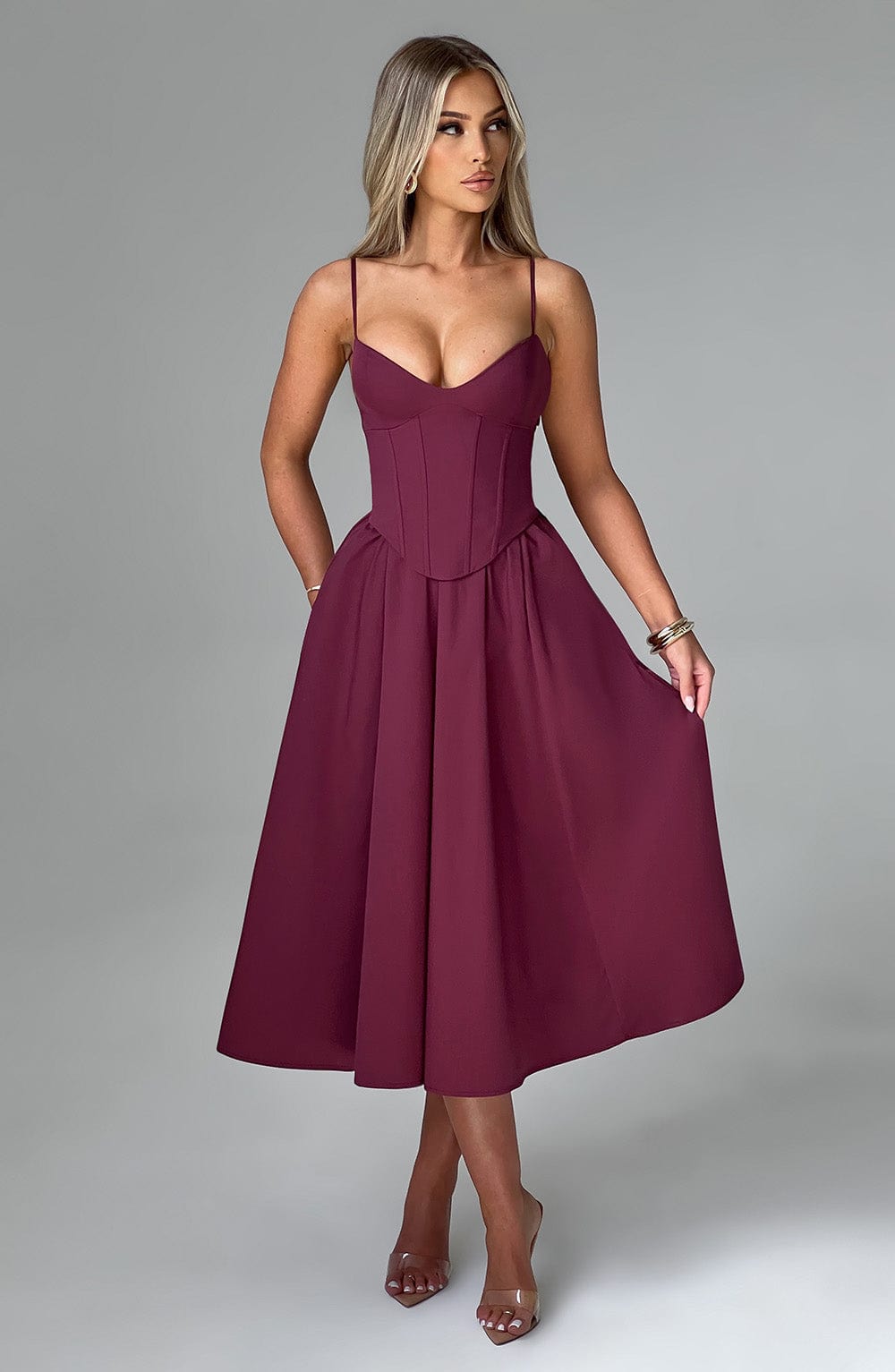 Sommerfeld | Elegantes Midi Kleid im Corset Stil