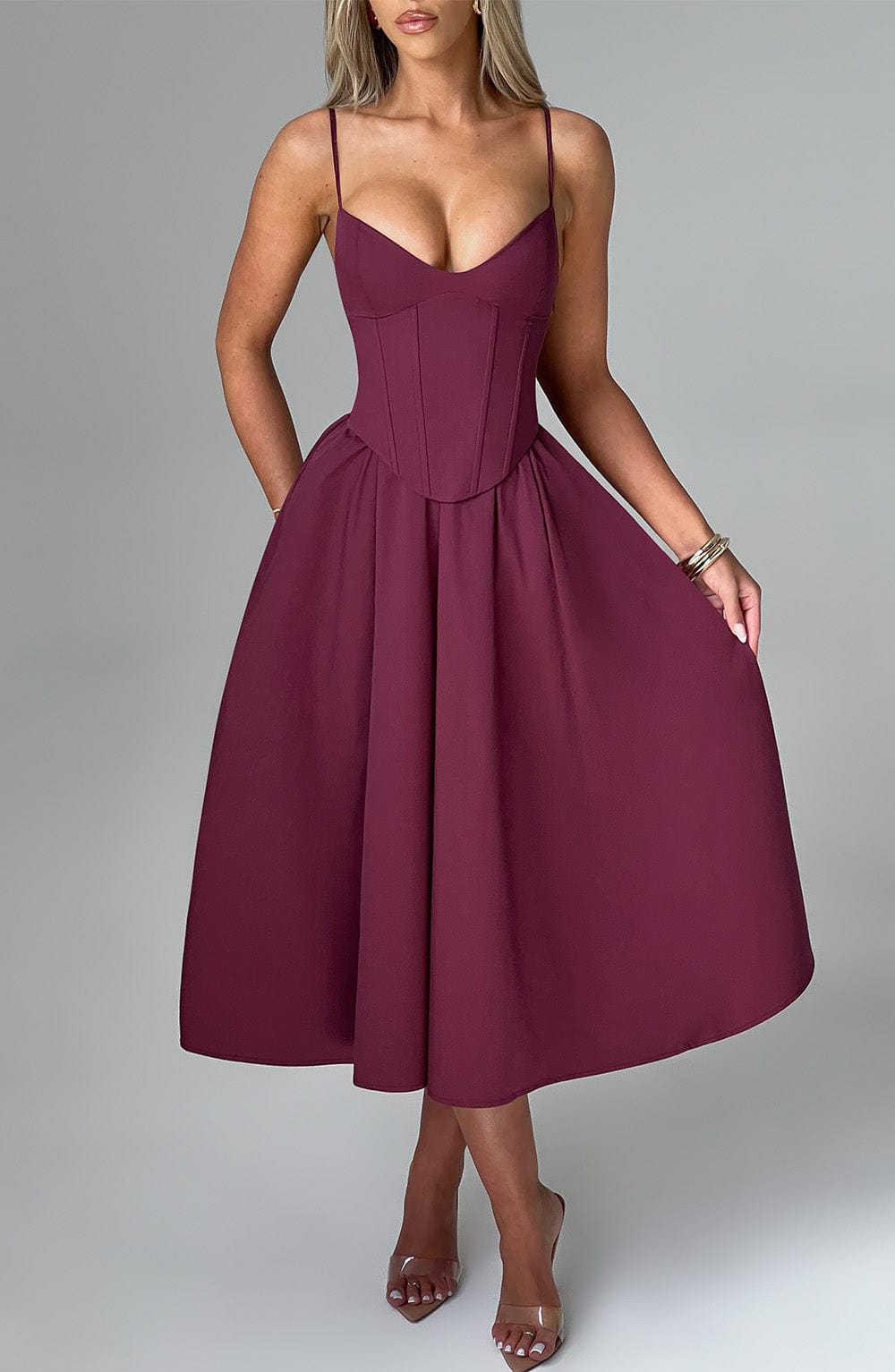 Sommerfeld | Elegantes Midi Kleid im Corset Stil