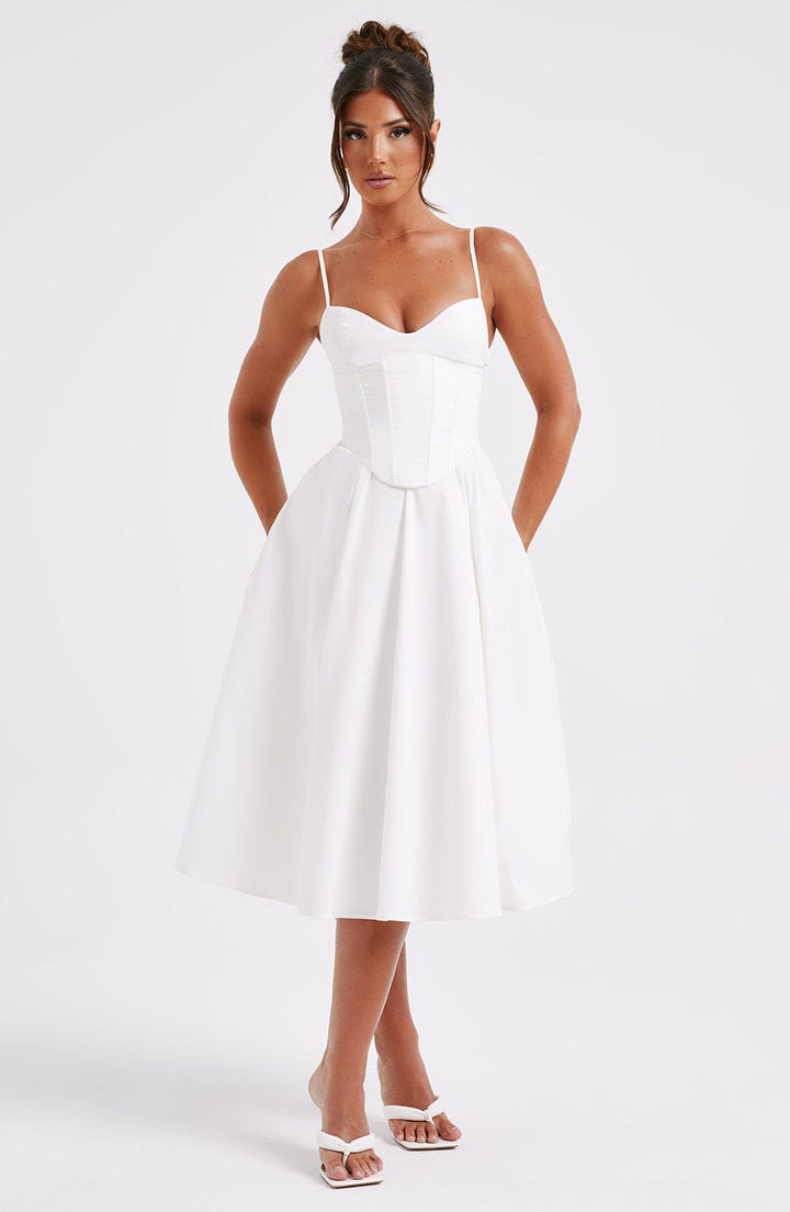 MAILEEN | Elegantes Midi Kleid im Corset Stil