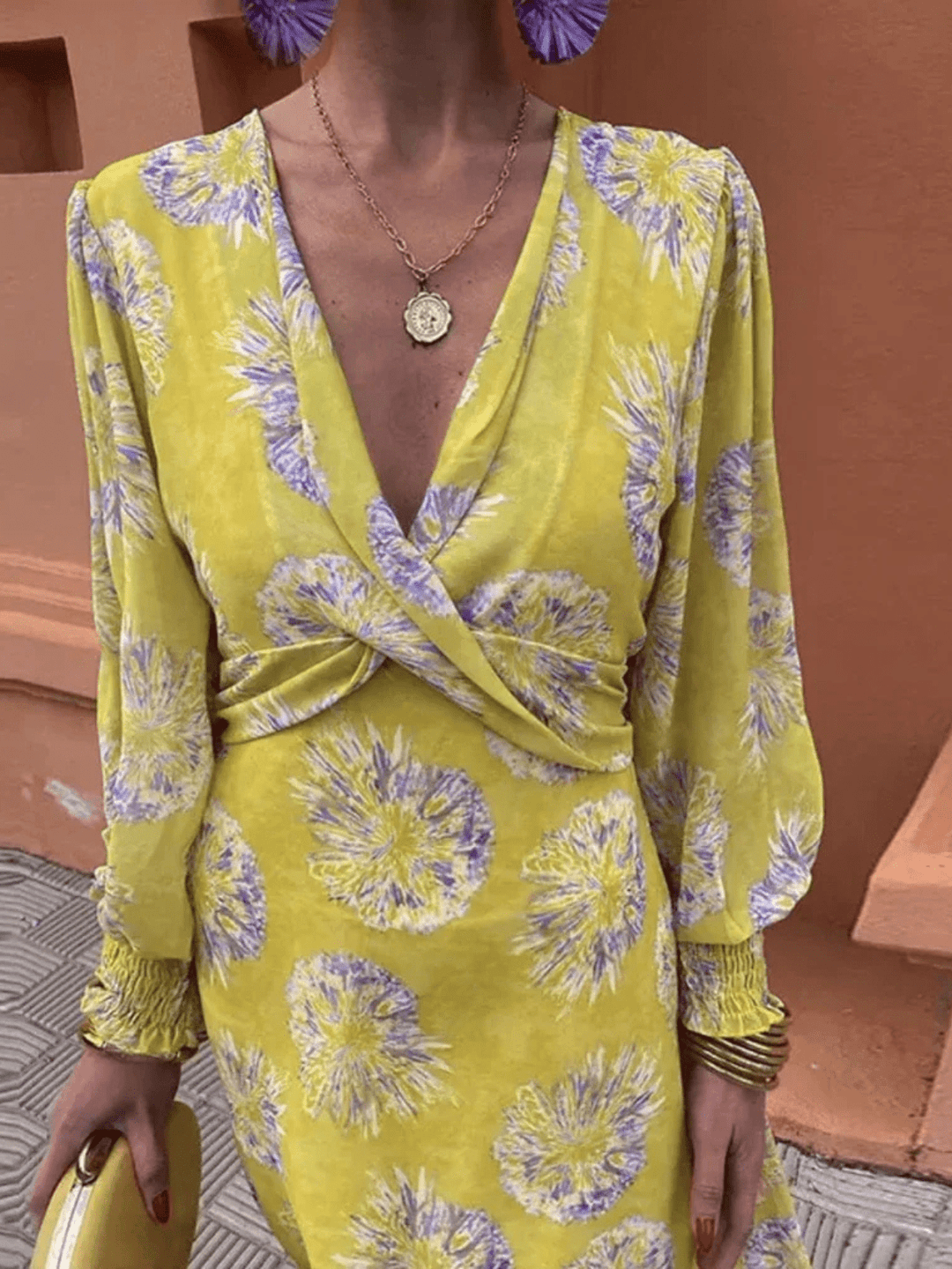 Sommerfeld | Florales Maxikleid mit Wickelausschnitt