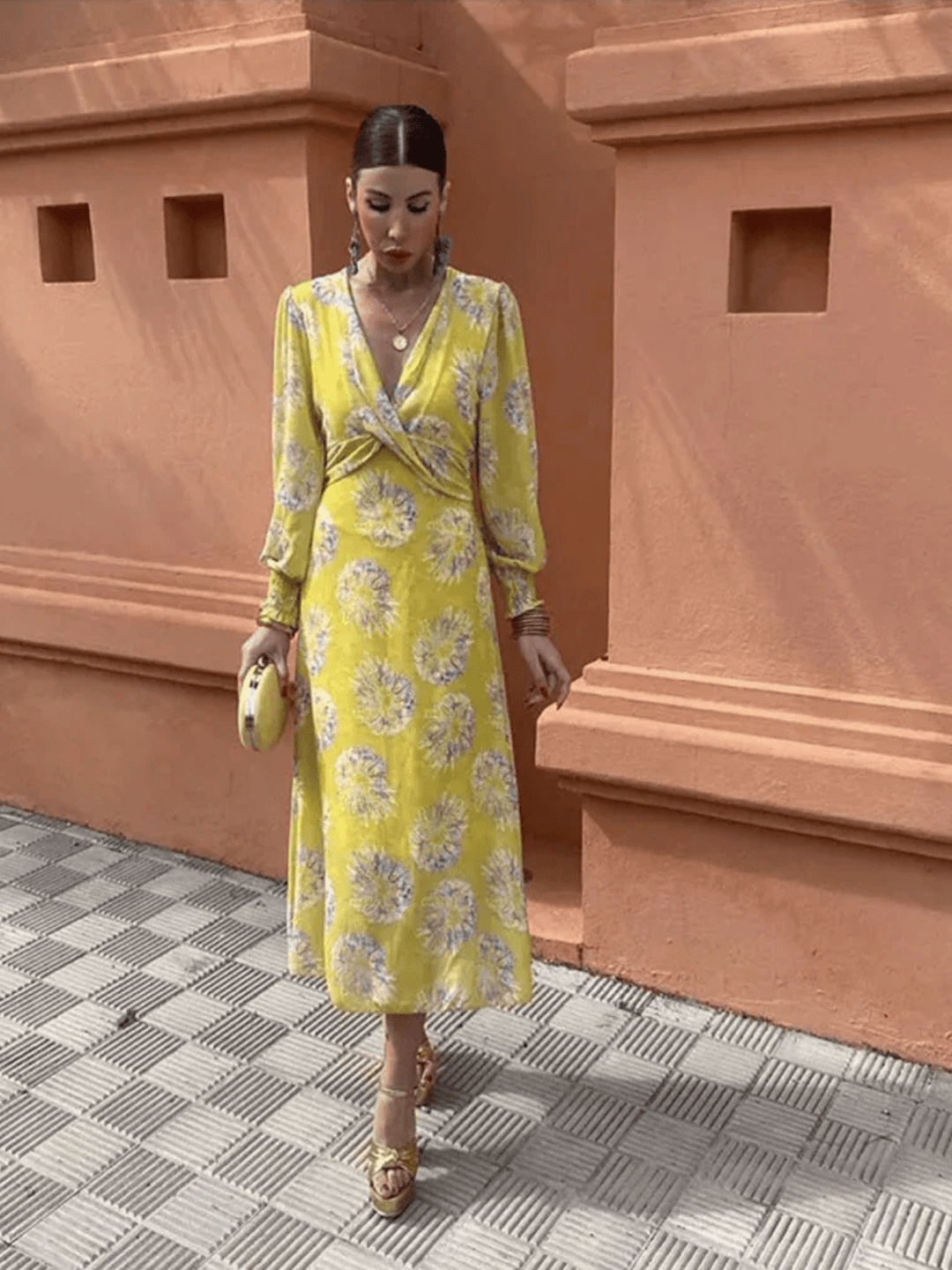 Sommerfeld | Florales Maxikleid mit Wickelausschnitt