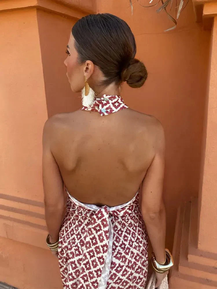 Sommerfeld | Maxikleid mit amerikanischem Ausschnitt
