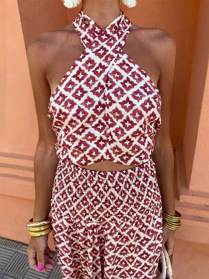 Sommerfeld | Maxikleid mit amerikanischem Ausschnitt