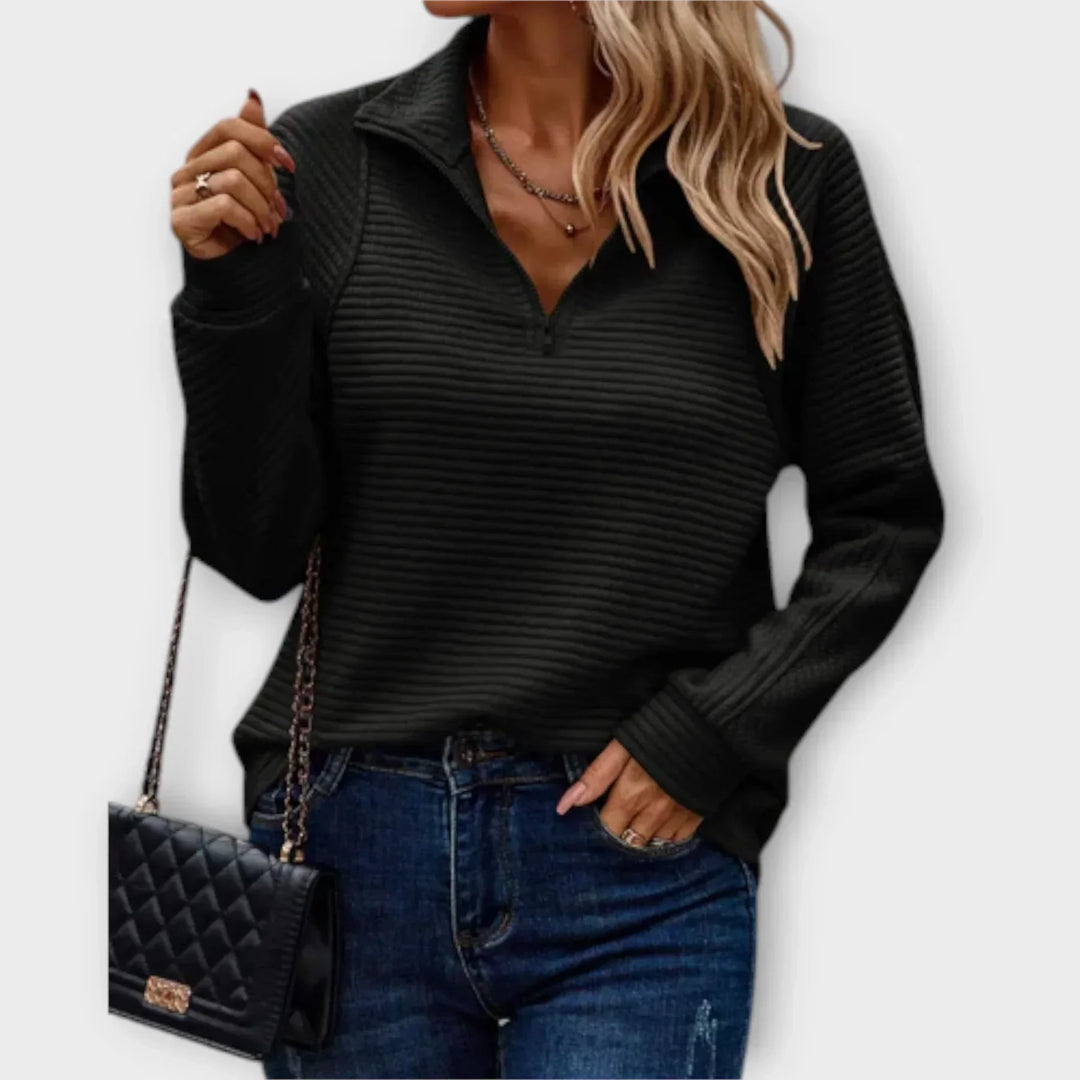 Alpenfeld | Eleganter Half-Zip Pullover für Damen (1 kaufen, 1 GRATIS dazu)