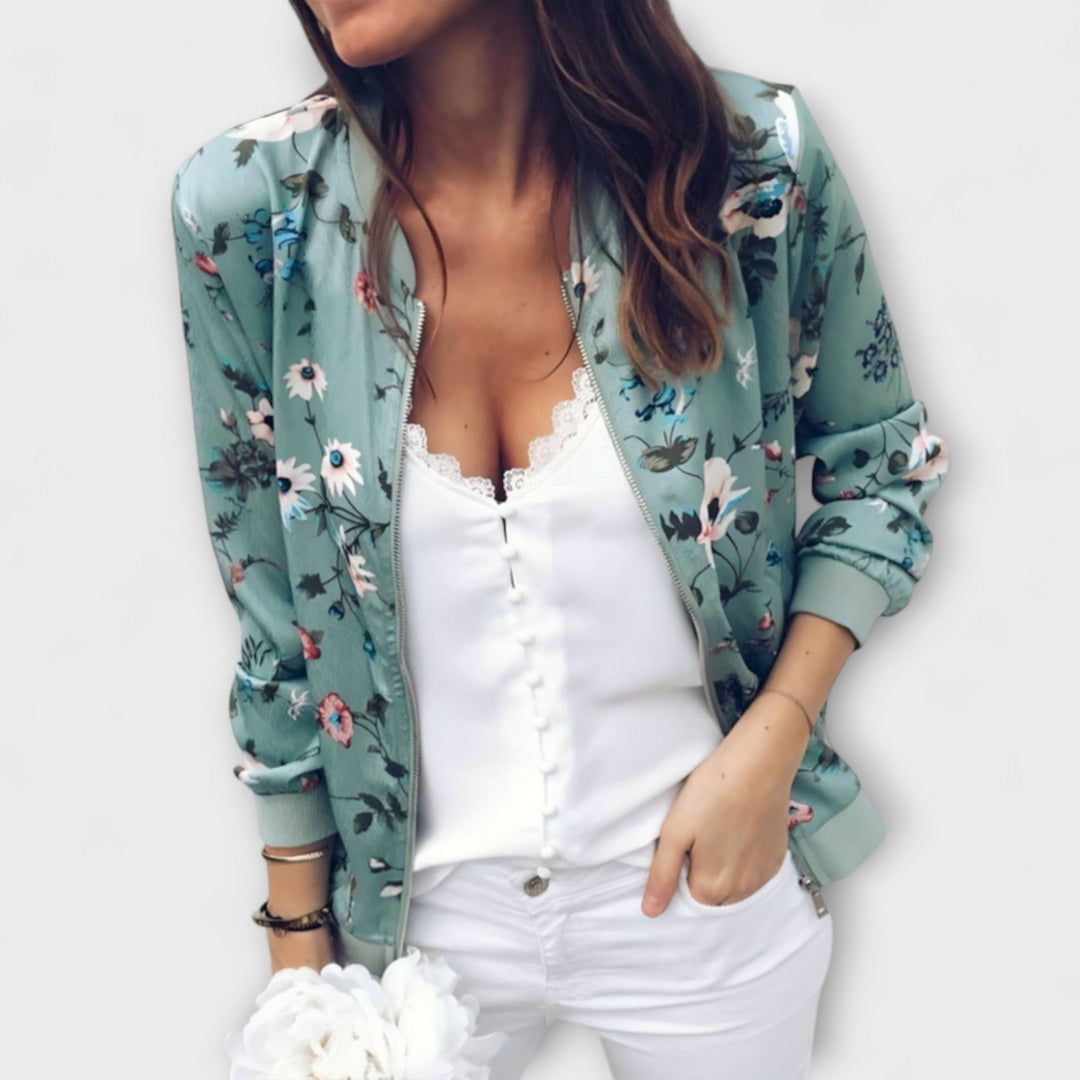 Sommerfeld™ | Kaelin – Stylische Bomberjacke mit Blumenmuster