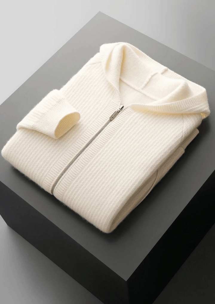 Alpenfeld | Merino Zip-Hoodie aus extra feiner Merinowolle