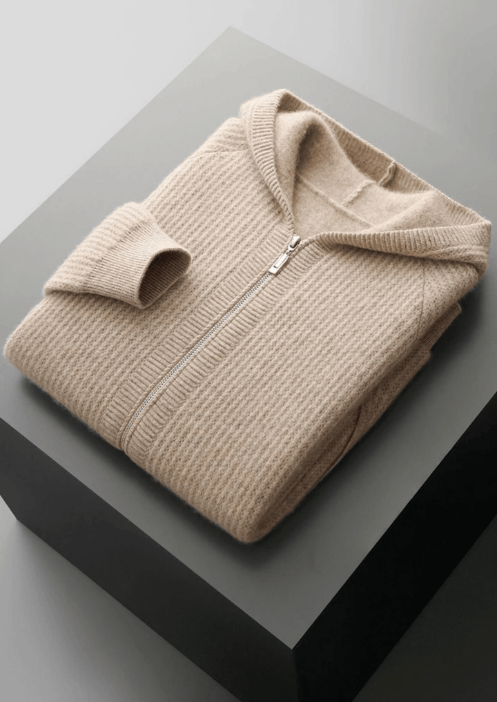Alpenfeld | Merino Zip-Hoodie aus extra feiner Merinowolle