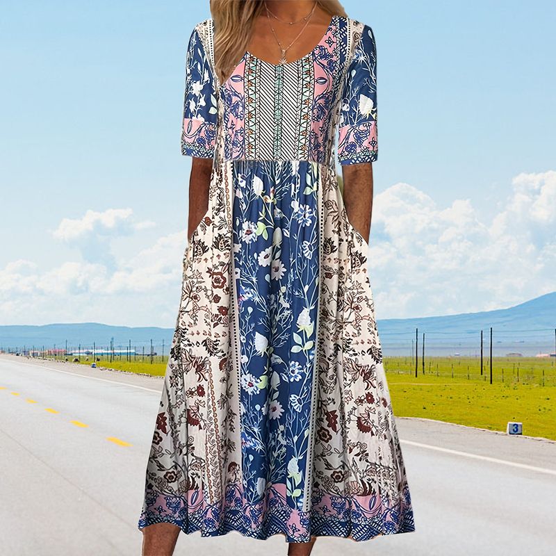 Sandra™ – Elegantes Boho-Kleid mit Print für Damen