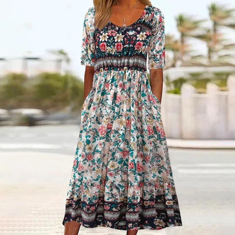 Sandra™ – Elegantes Boho-Kleid mit Print für Damen