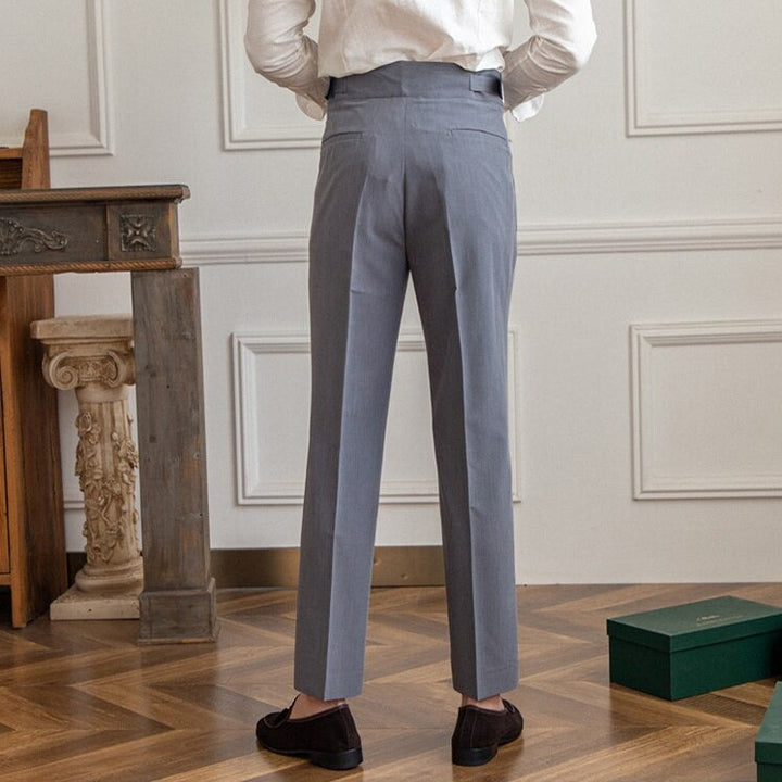Alpenfeld | Ellis - Klassische Hose Mit Hoher Taille Und Schnallenverschluss Für Herren